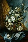 Eugene Henri Cauchois Canvas Paintings - Still Life of Chrysanthemums